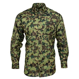 Kevin's Vintage Camo Feather-Weight Poplin Long Sleeve Field Shirt