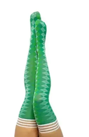 KIXIES PAR 4 - GREEN ARGYLE SIZE C