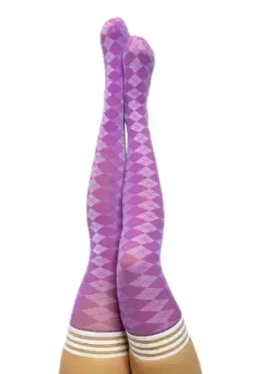 KIXIES PAR 4 - PURPLE ARGYLE SIZE A