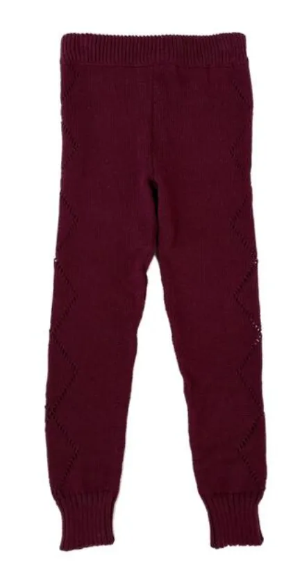 Knitted Leggings - Mulberry Jam