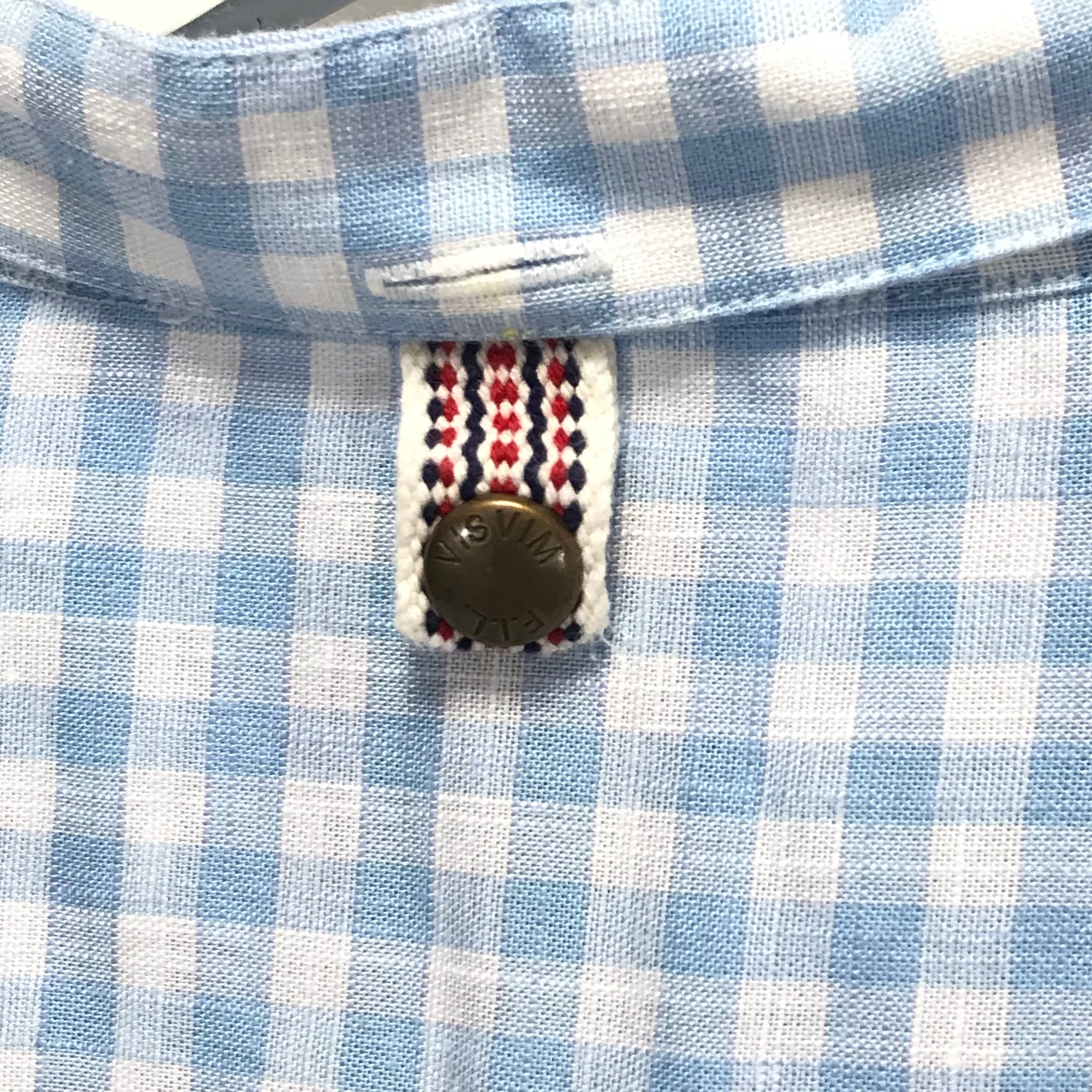 [L] Visvim Ingall Band Collar L/S Shirt IT (Italy) Blue