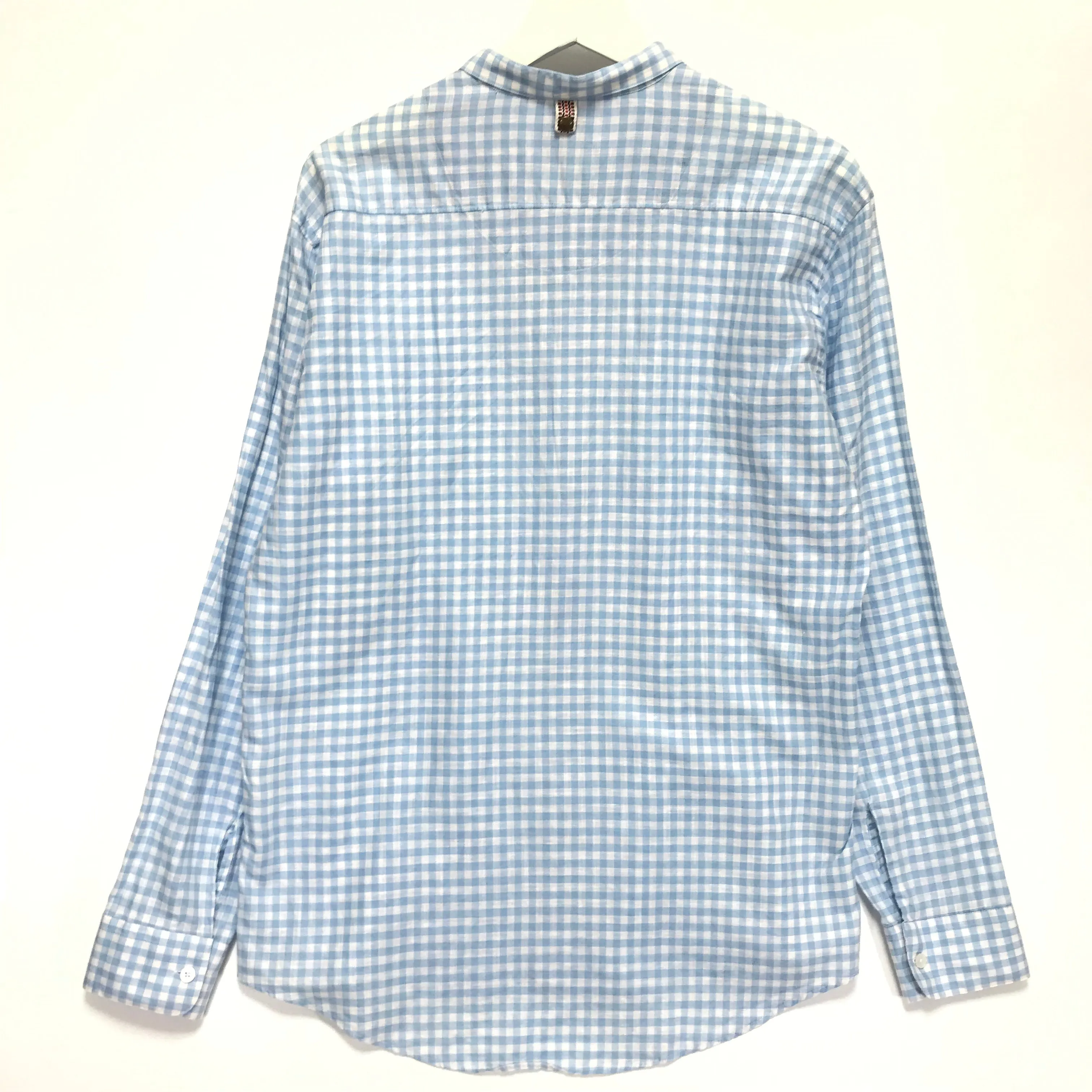 [L] Visvim Ingall Band Collar L/S Shirt IT (Italy) Blue