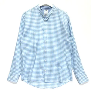[L] Visvim Ingall Band Collar L/S Shirt IT (Italy) Blue