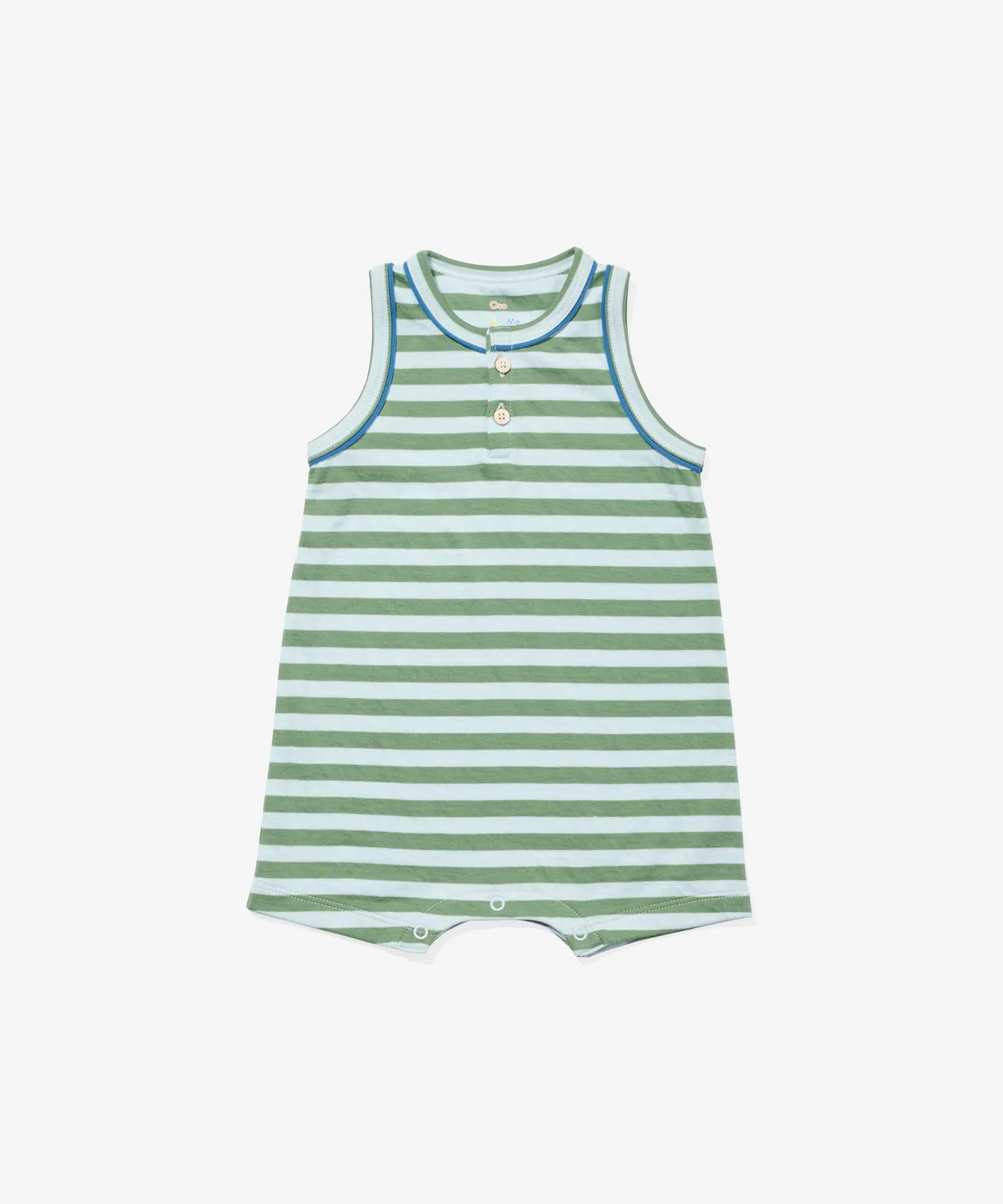 Lachlan Romper, Mist Stripe