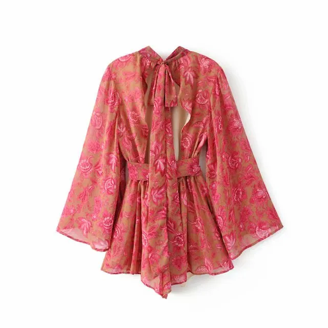 Ladies Backless Boho playsuit