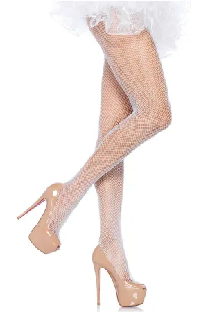 Leg Avenue Plus Size White Fishnet Pantyhose