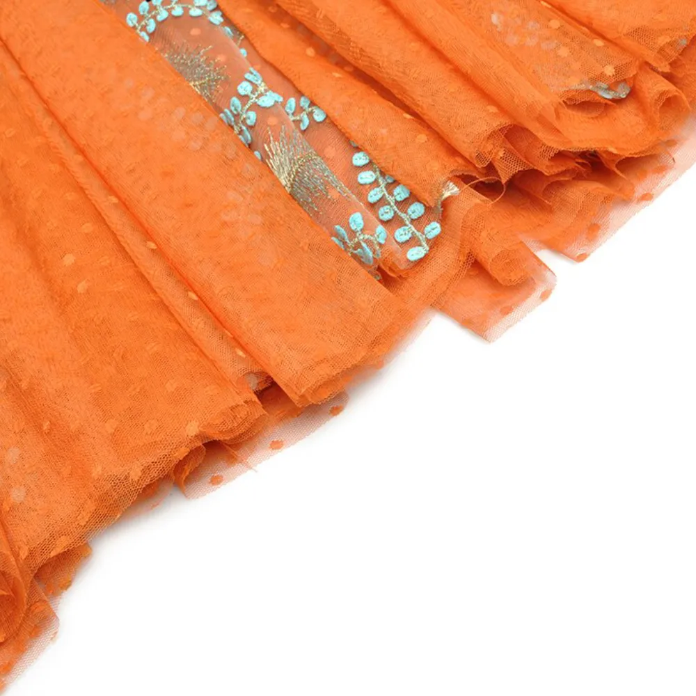 Lilybelle V-Neck Long Sleeve Spring Mesh Maxi Dress