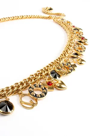 Logo Charm Chain Belt