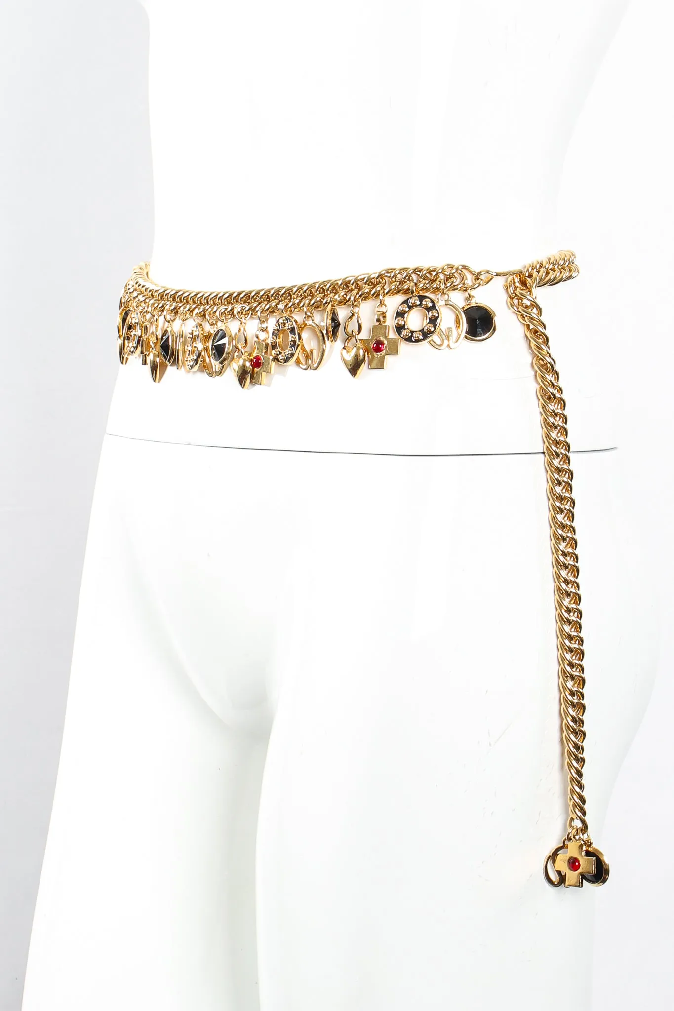 Logo Charm Chain Belt
