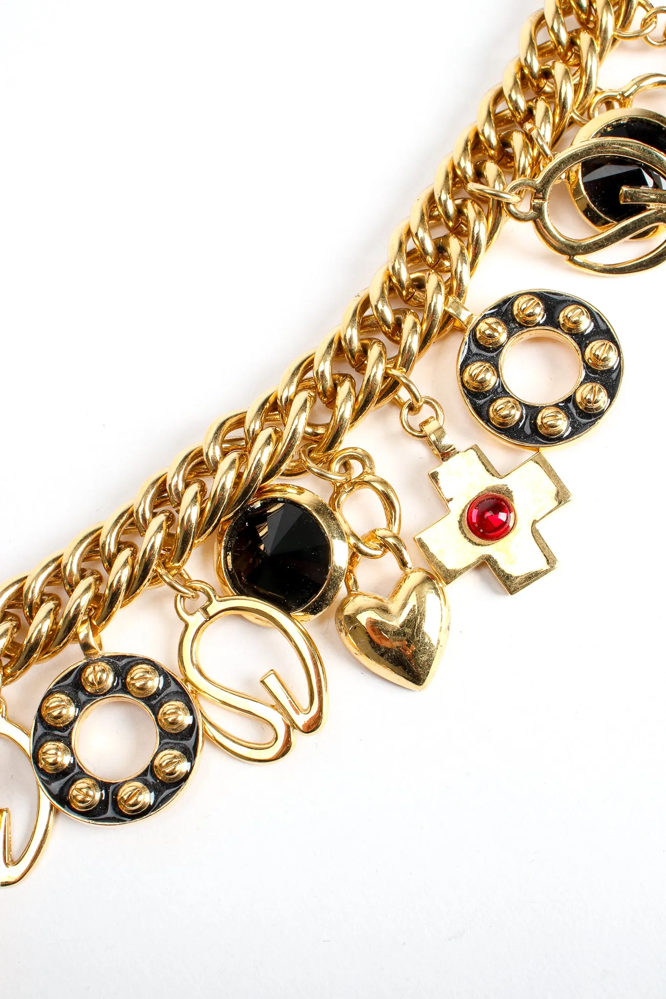 Logo Charm Chain Belt