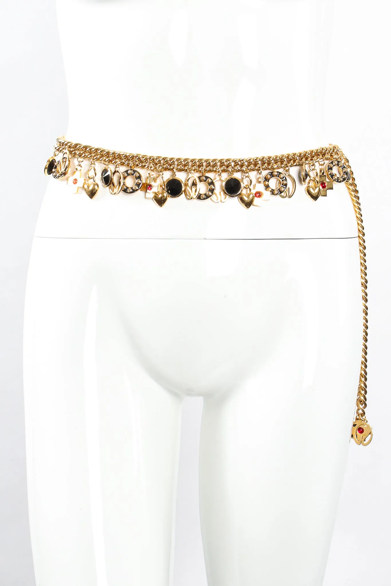 Logo Charm Chain Belt