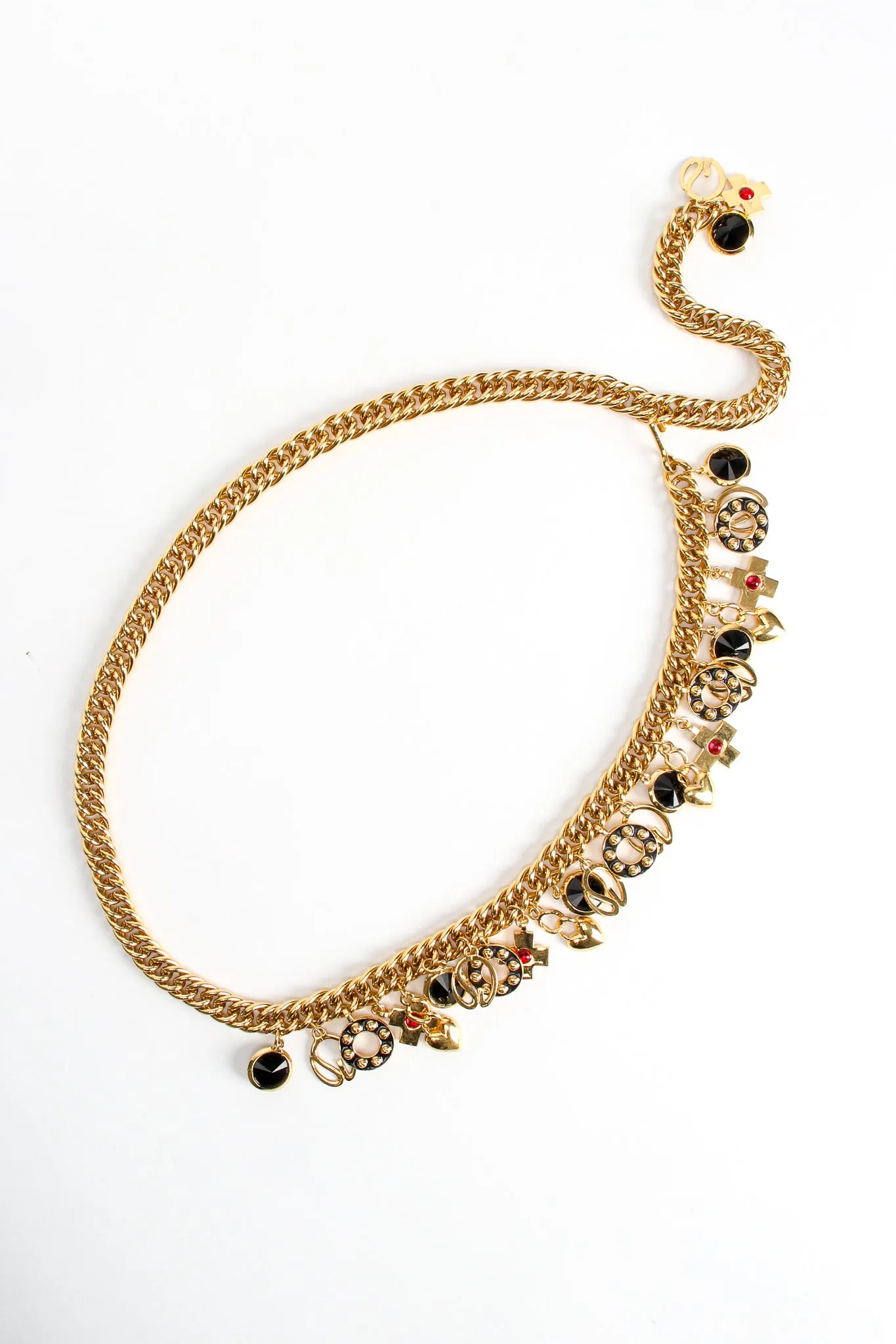 Logo Charm Chain Belt