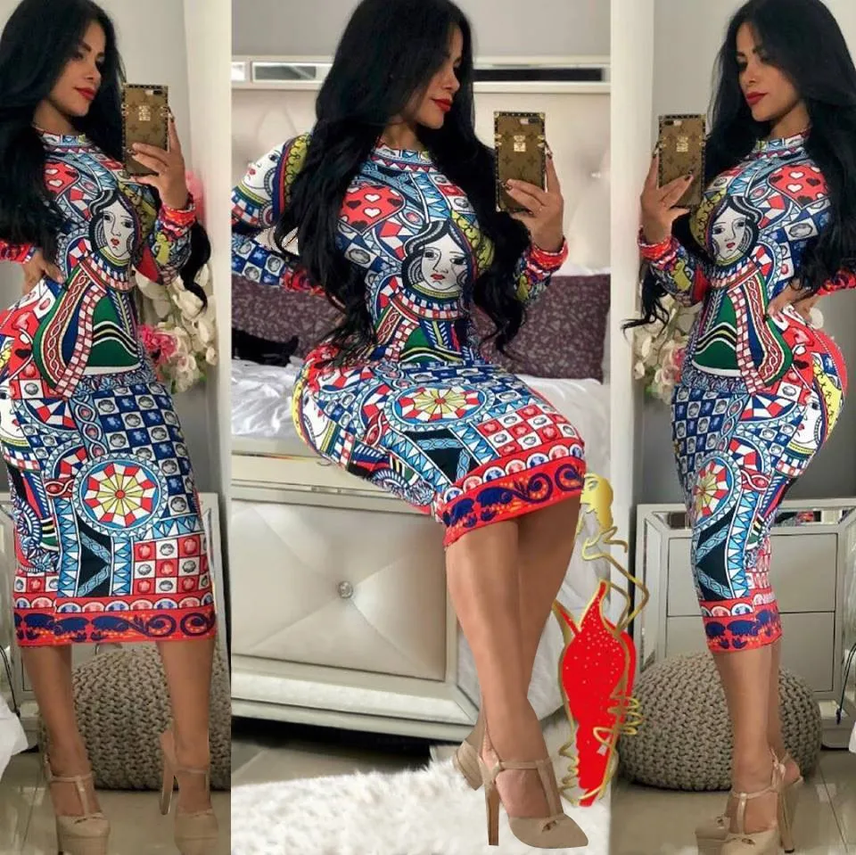 Long Sleeve Knee-Length Dresses