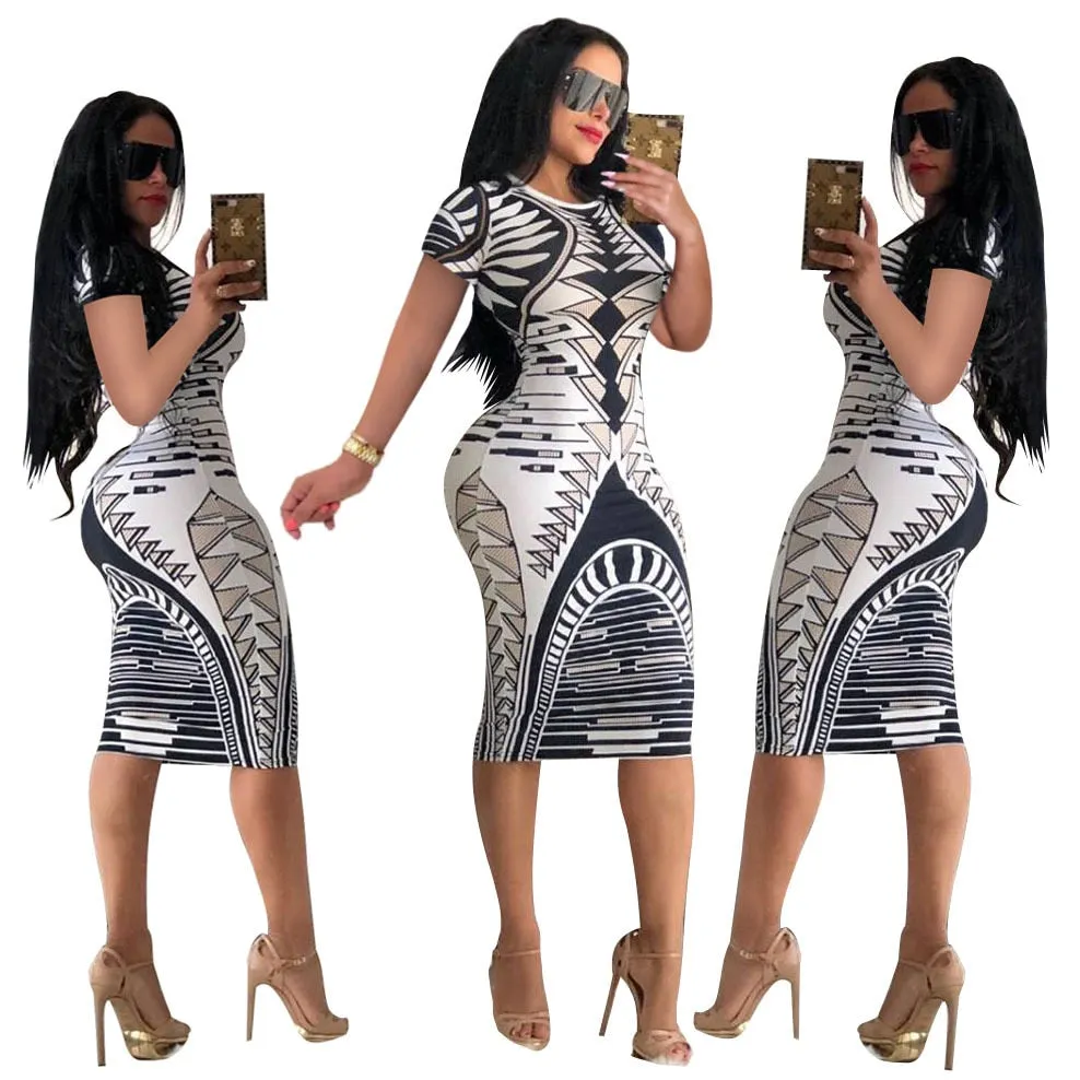 Long Sleeve Knee-Length Dresses