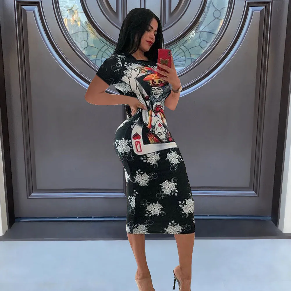 Long Sleeve Knee-Length Dresses