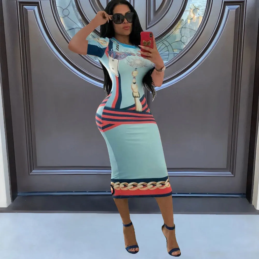Long Sleeve Knee-Length Dresses