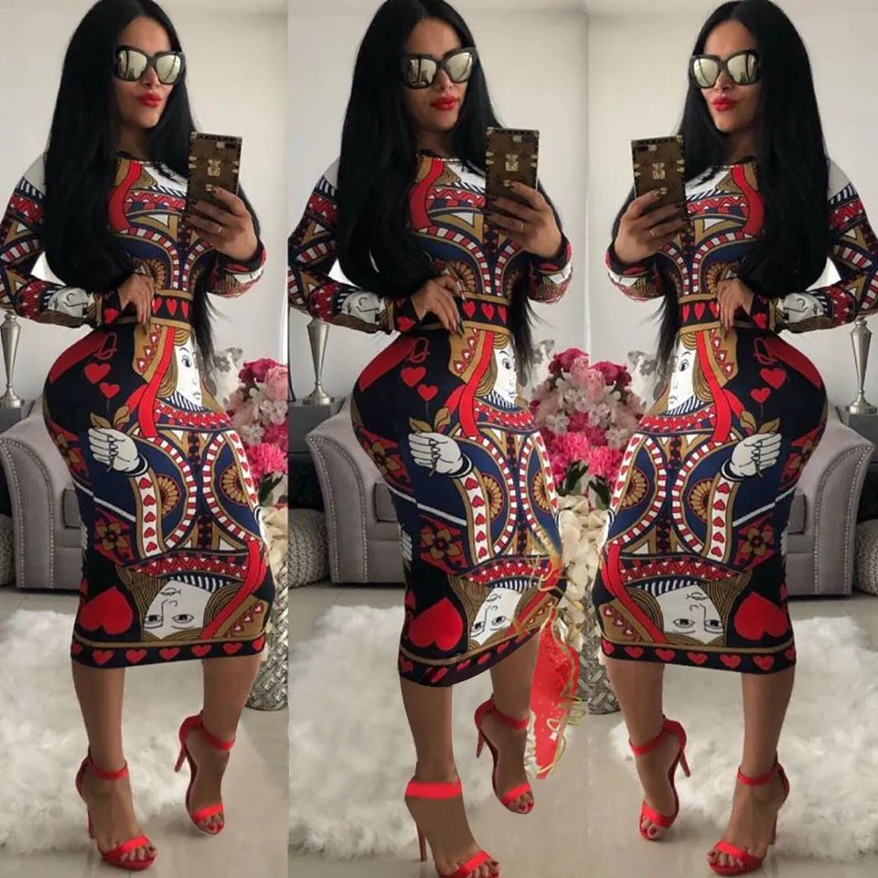 Long Sleeve Knee-Length Dresses