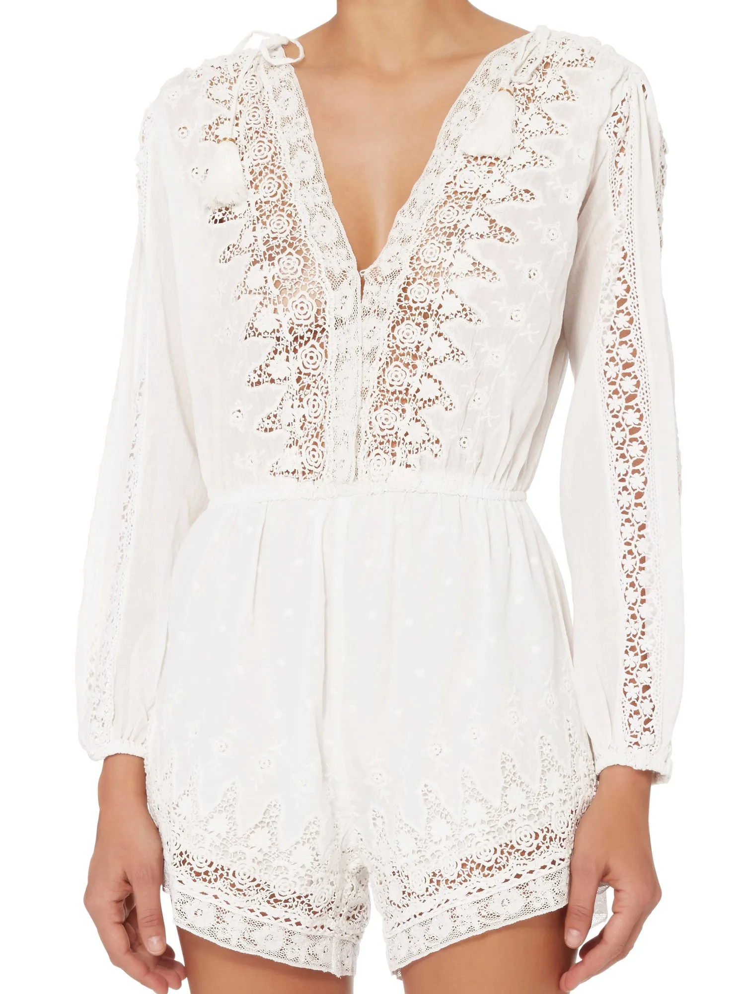 LOVESHACKFANCY Women's Anais Playsuit $345 NEW