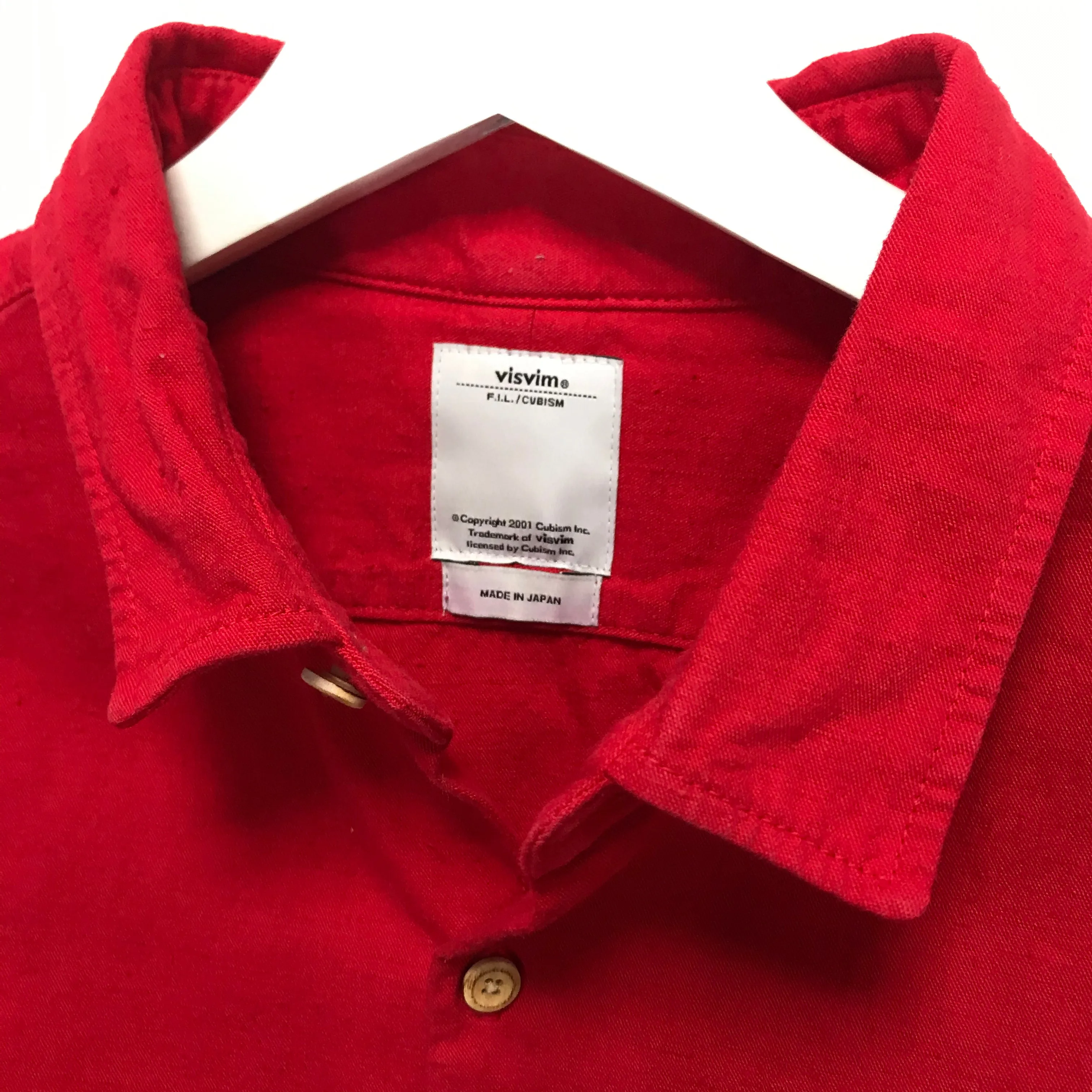[M] Visvim 16AW LONG RIDER SHIRT KNIT BORDER L/S (OVERDYED) Red