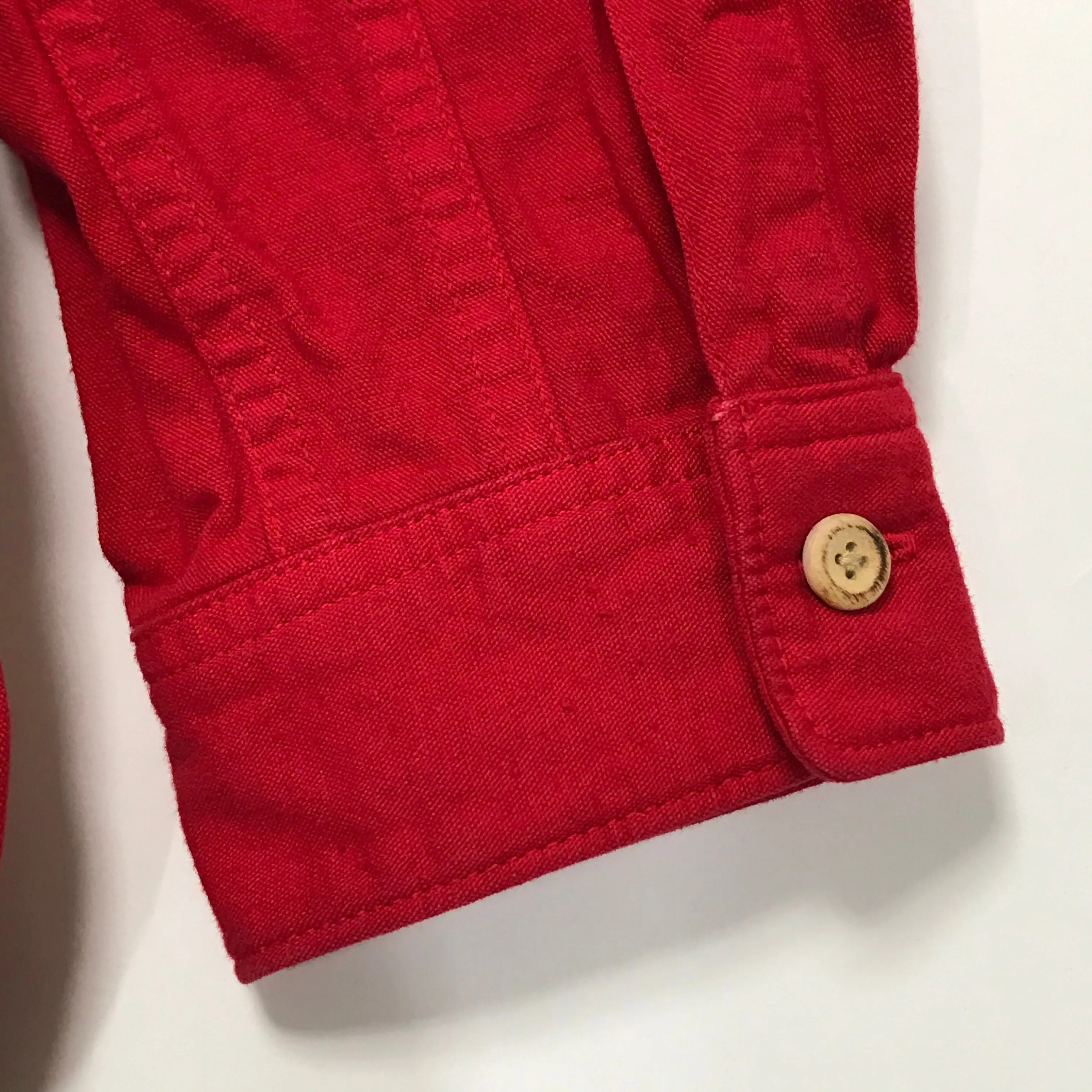[M] Visvim 16AW LONG RIDER SHIRT KNIT BORDER L/S (OVERDYED) Red