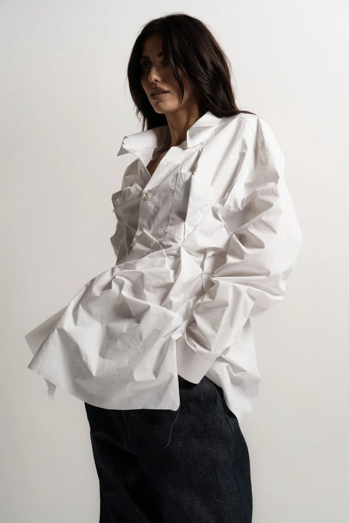 MAISON MARGIELA | RAW COTTON POPLIN SHIRT