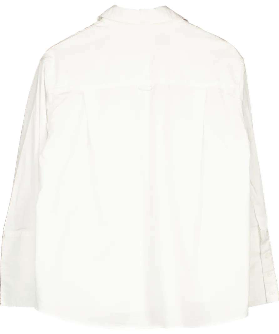Marcela London White 100% Cotton Poplin Shirt One Size