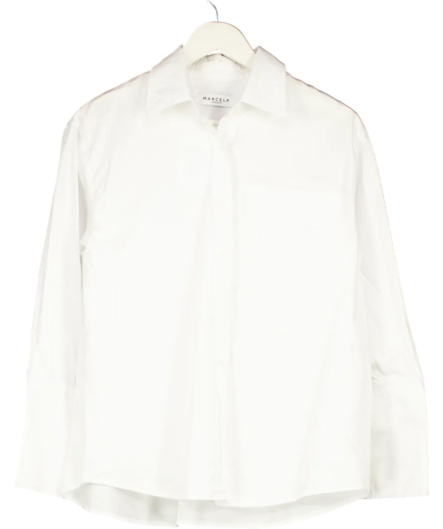 Marcela London White 100% Cotton Poplin Shirt One Size