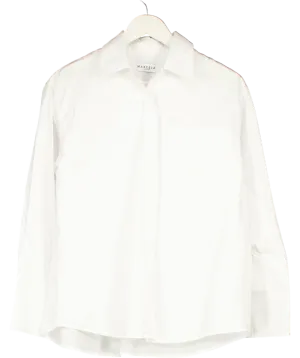 Marcela London White 100% Cotton Poplin Shirt One Size