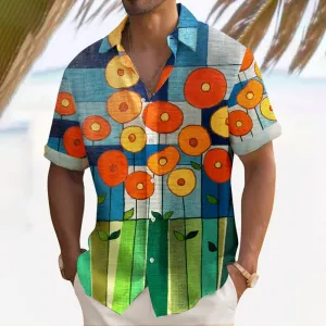 Men's Fashion Vacation Abstract Face Shirt
