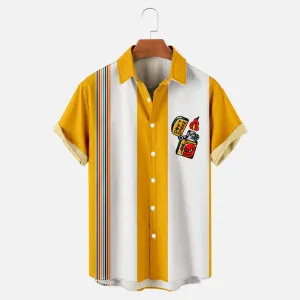 Men's Funny Don't Smoke Bowling Short Sleeve Shirt