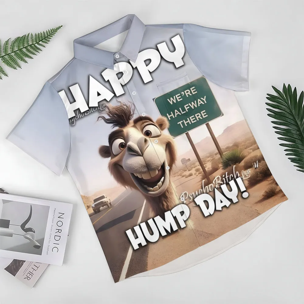 Men's Retro Art Hump Day Carpe Diem Printing Short Sleeve Shirt 2501004650