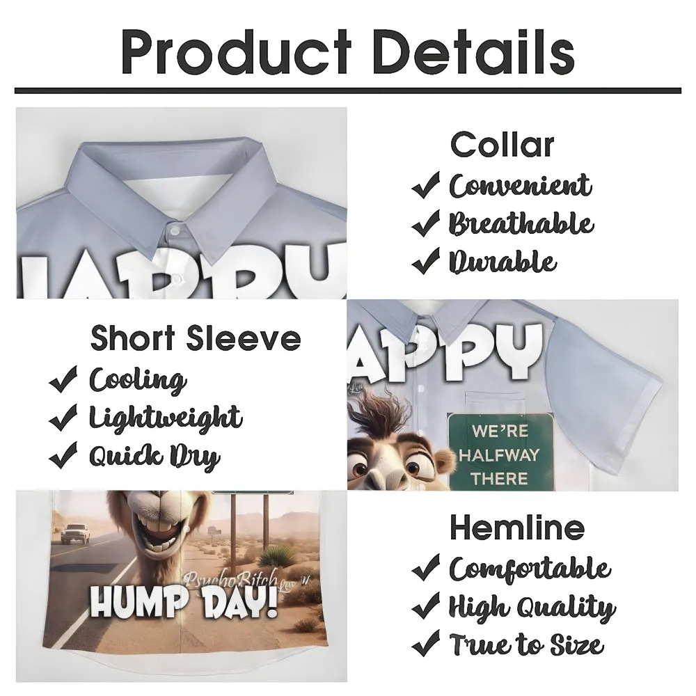 Men's Retro Art Hump Day Carpe Diem Printing Short Sleeve Shirt 2501004650