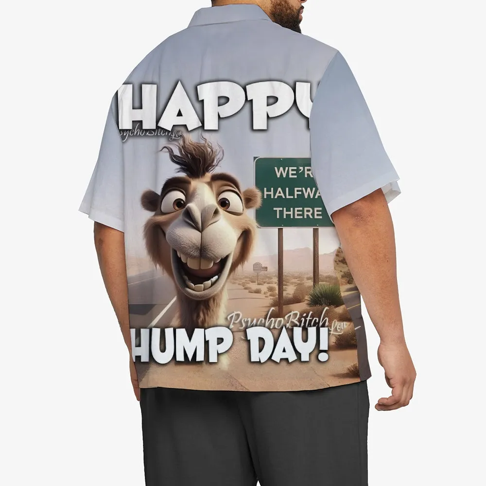 Men's Retro Art Hump Day Carpe Diem Printing Short Sleeve Shirt 2501004650