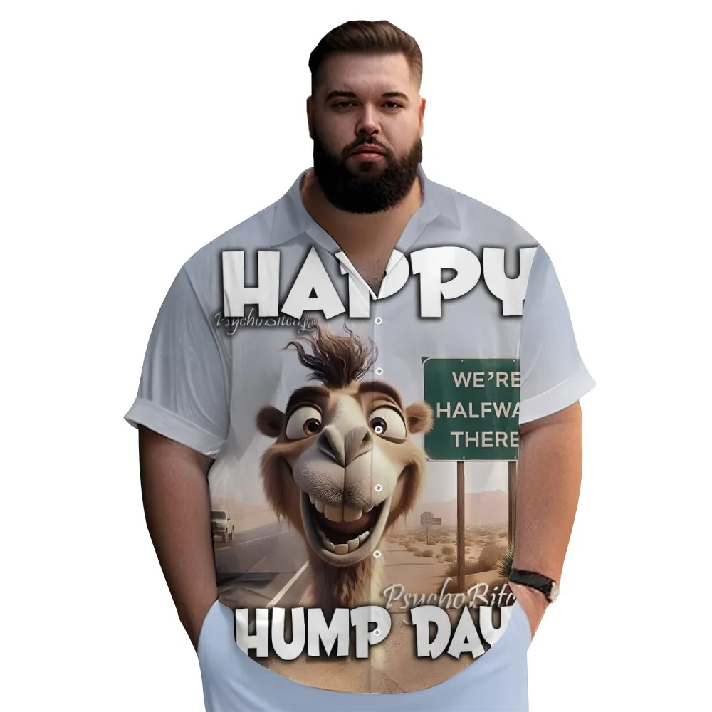 Men's Retro Art Hump Day Carpe Diem Printing Short Sleeve Shirt 2501004650