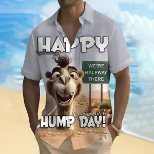 Men's Retro Art Hump Day Carpe Diem Printing Short Sleeve Shirt 2501004650