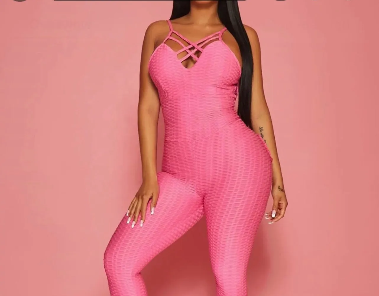 Ms. Fonda Baddie Fitness Jumpsuit