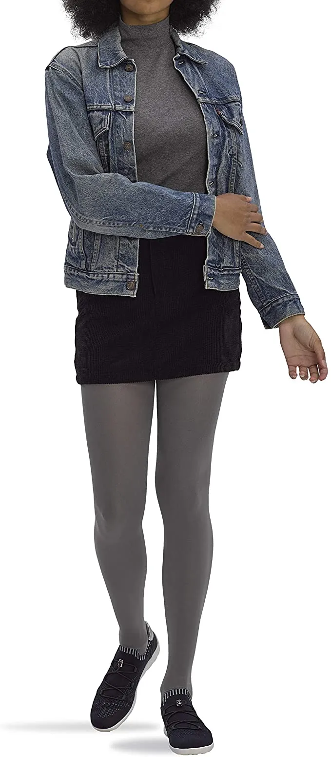 New No Nonsense womens Super-opaque Control-top Tightsm 1 pair blac, 1 steel grey. Sz XXL!