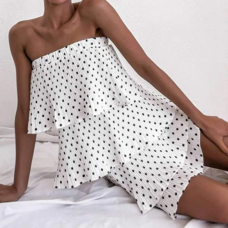 New Polka Dot Laminated Cake Versatile Skirt