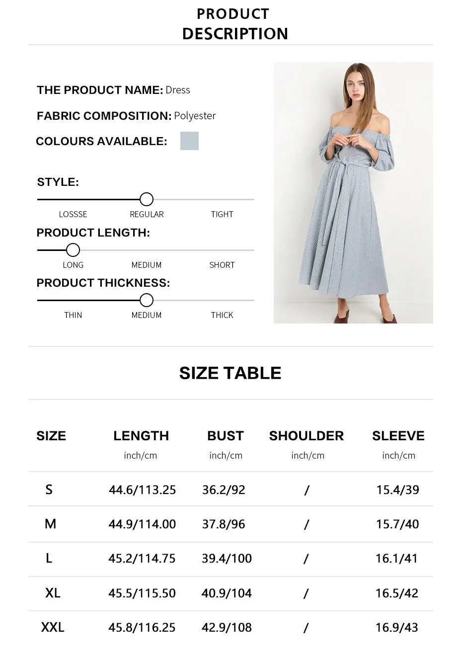 Norry Searsucker Open Shoulder Dress