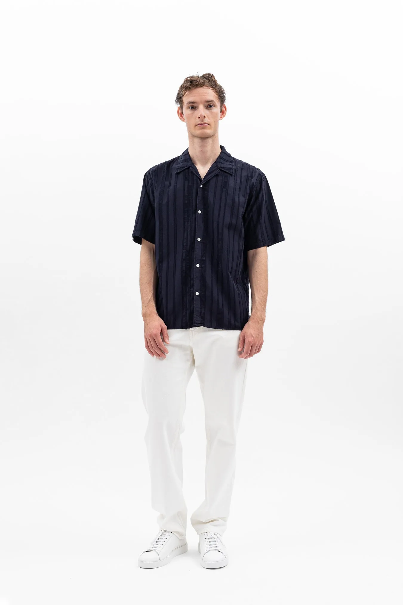 Norse Projects - Carsten Stripe - Dark Navy