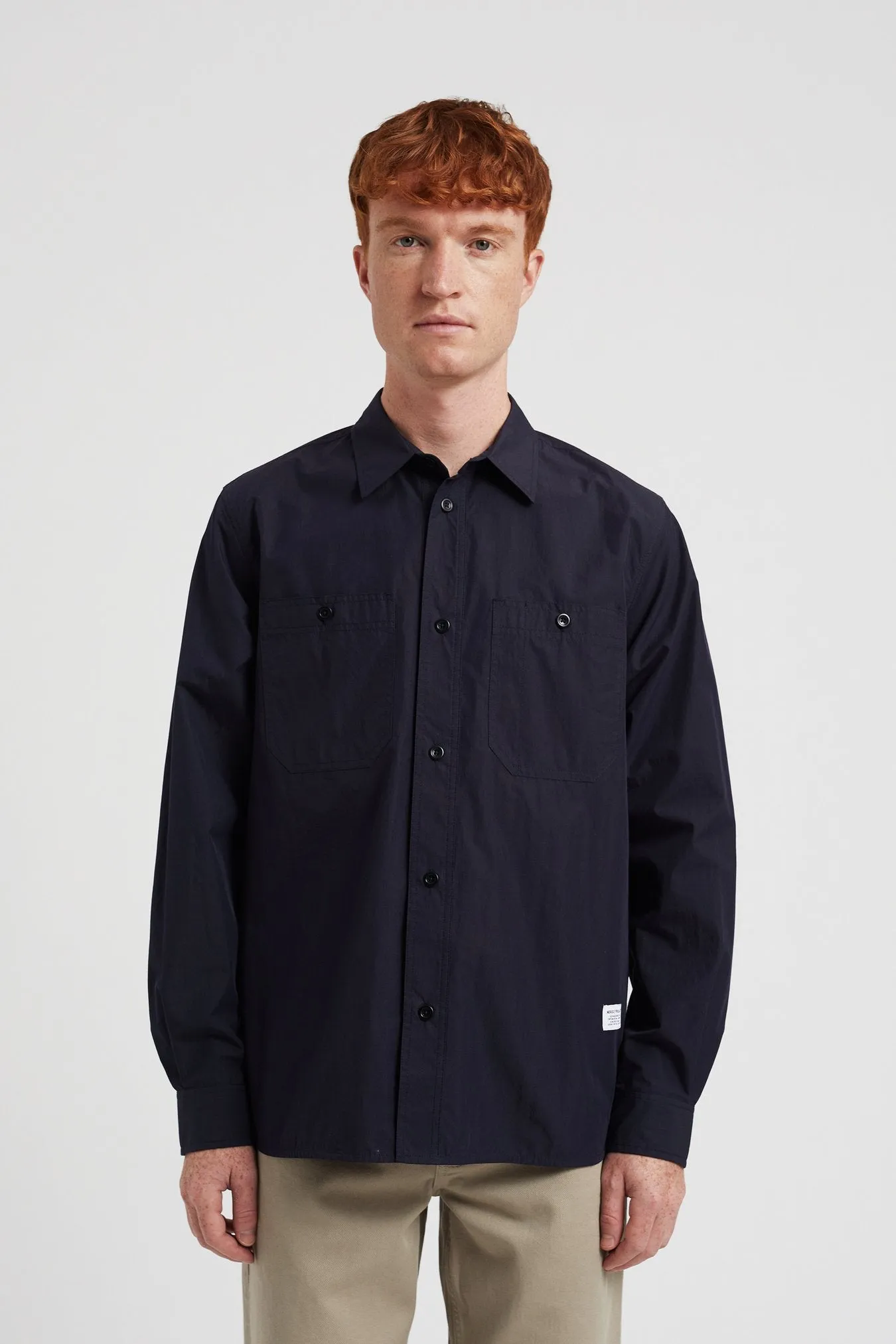 Norse Projects Silas Tech Poplin Shirt 2.0 Dark Navy
