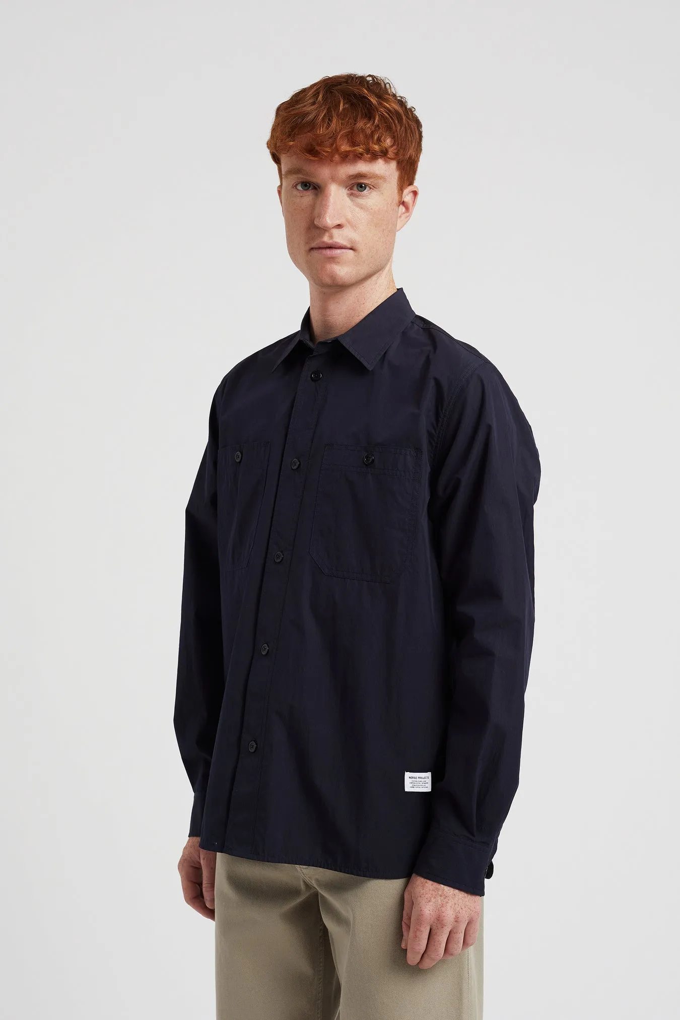 Norse Projects Silas Tech Poplin Shirt 2.0 Dark Navy