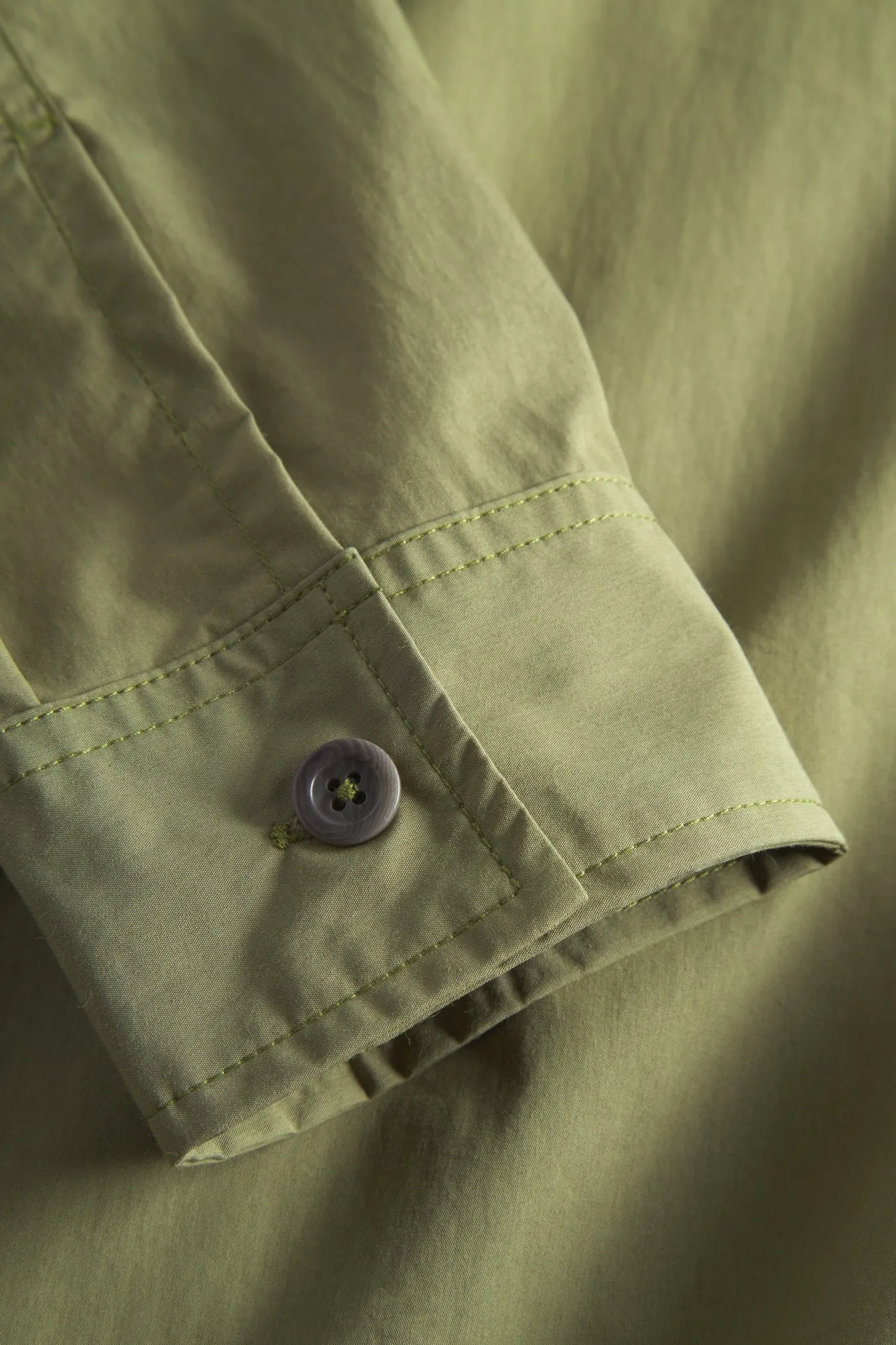 Norse Projects Silas Tech Poplin Shirt 2.0 Moss Green