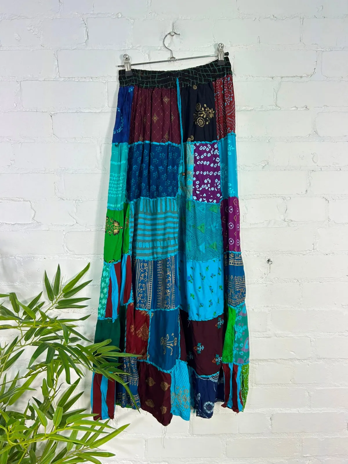 Patchwork Long Skirt