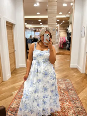 Petal Grace Blue Dress