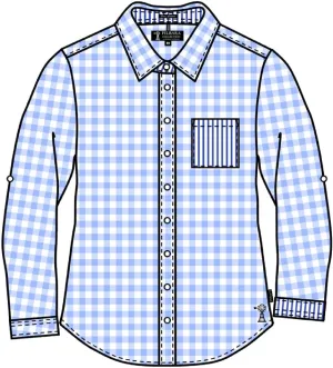 Pilbara Shirt Womens Large Check with Stripe pocket