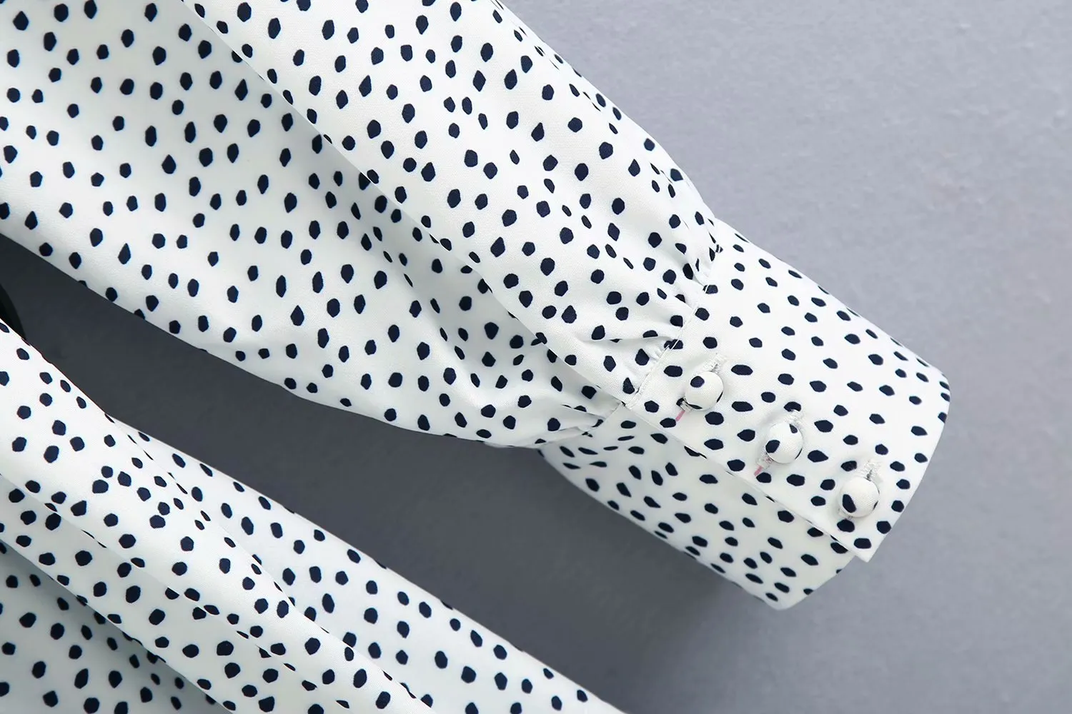 Polka Dot Shirred Frill Shoulder Pad Midi Dresses