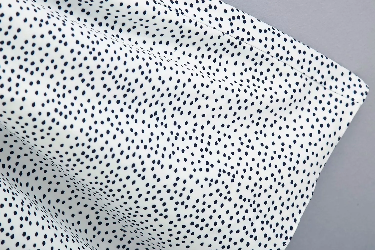 Polka Dot Shirred Frill Shoulder Pad Midi Dresses