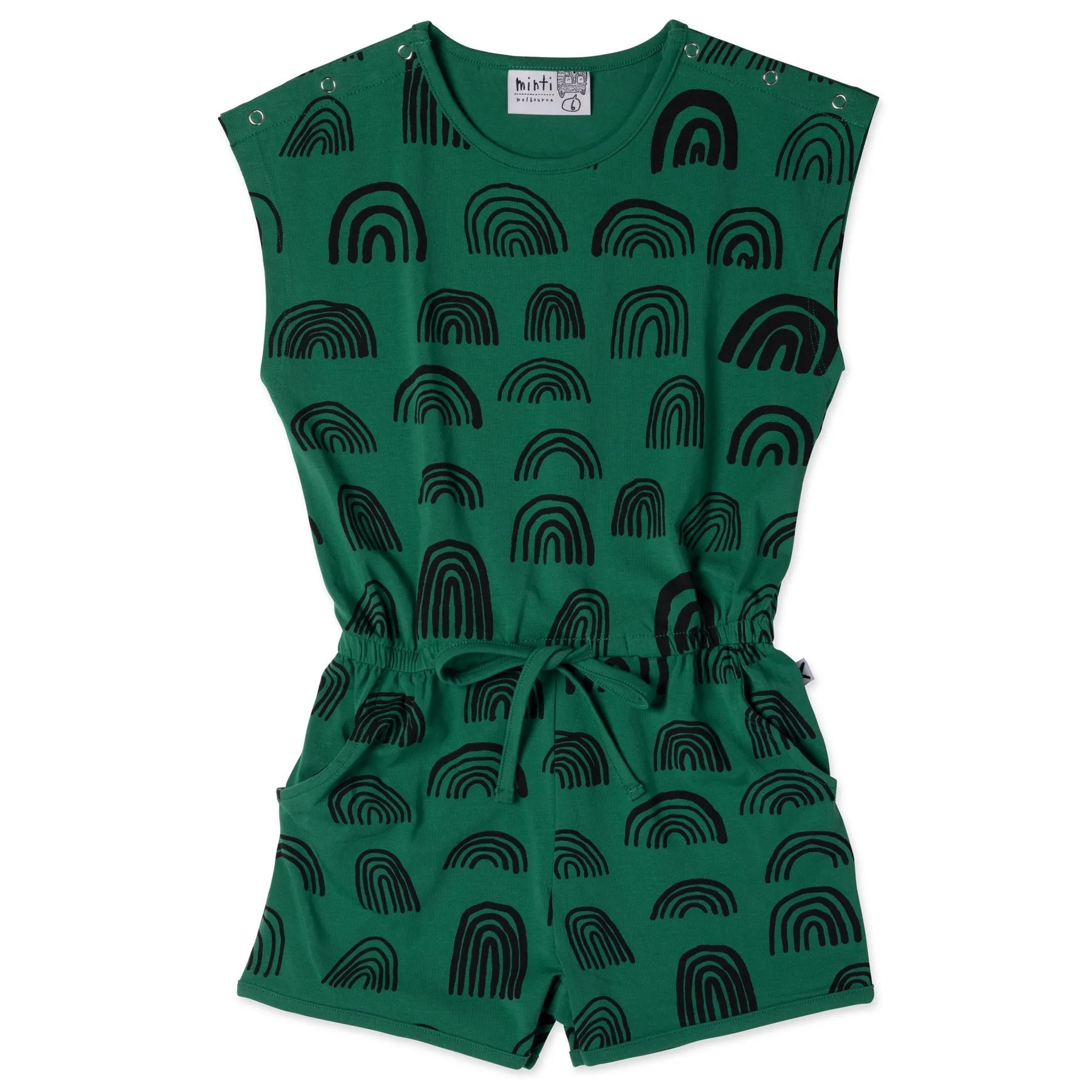 Rainbows Playsuit- Kelly Green