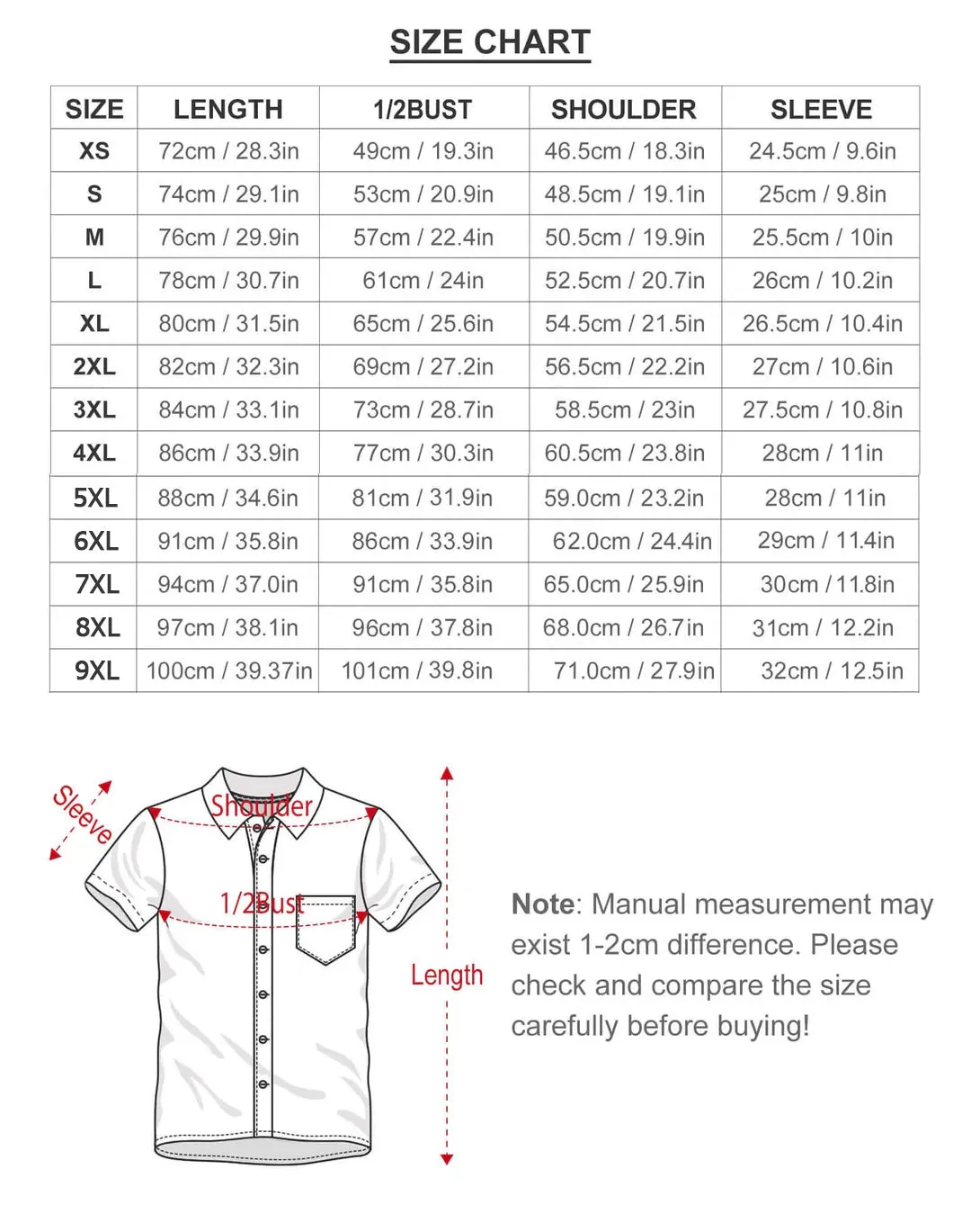 Retro Popcorn Old Movie Button Pocket Casual Short Sleeve Shirt